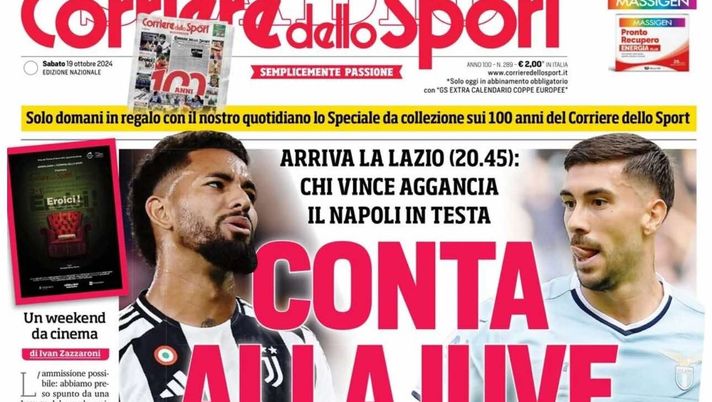 prima pagina corriere dello sport oggi