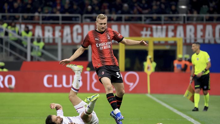 Tommaso Pobega AC Milan Milan-Fiorentina 1-0 Serie A 2023-2024