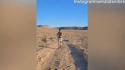 VIDEO/ Ibra non si ferma: allenamento nel deserto!
