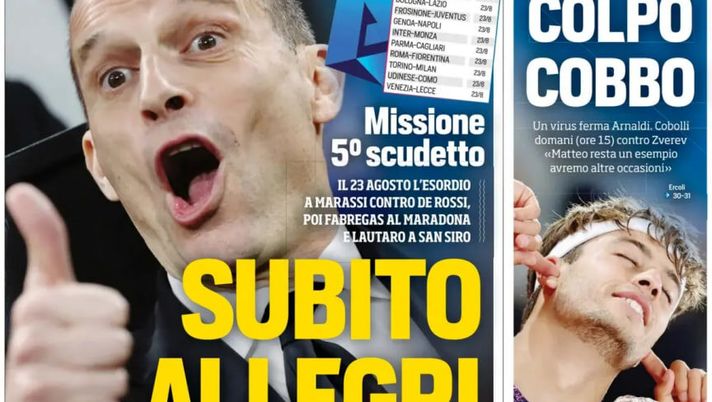 Prime pagine giornali sportivi oggi: il Napoli sui media- immagine 1
