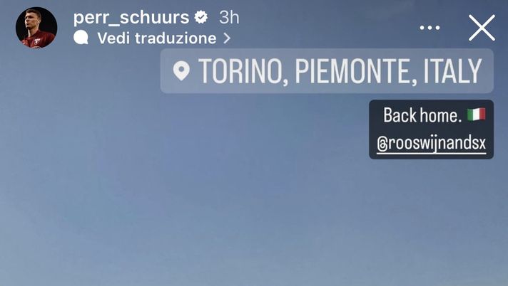 Schuurs, rientro a Torino e nuovo segnale social: “Tornato a casa” - immagine 1