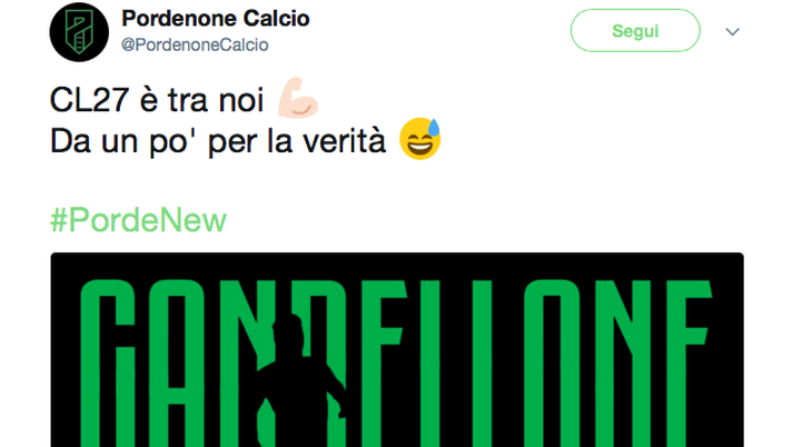 Il Pordenone annuncia Candellone… alla Ronaldo: “CL27 è tra noi!” - immagine 1