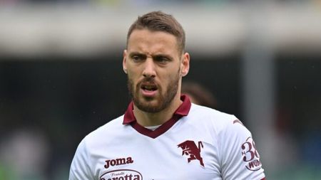 VERONA, ITALY - MAY 14: Nikola Vlasic of Torino FC stands during the Serie A match between Hellas Verona and Torino FC at Stadio Marcantonio Bentegodi on May 14, 2023 in Verona, Italy. (Photo by Alessandro Sabattini/Getty Images)