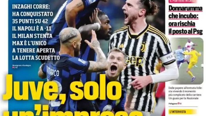 EDICOLA CDS / Inter senza rivali: l’ostacolo è Allegri. Juve, solo un’impresa - immagine 1