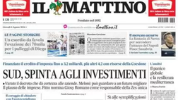 PRIMA PAGINA IL MATTINO OGGI: “La fantasia di Neres per accendere l’attacco azzurro”