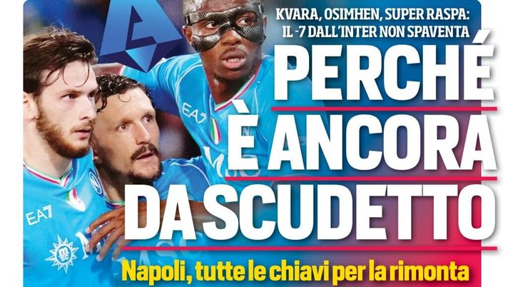 IL NAPOLI SUI MEDIA – Le prime pagine dei giornali di oggi 1 novembre 2023 - immagine 1