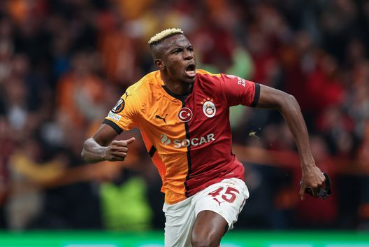 Victor Osimhen attaccante del Galatasaray, esulta dopo il gol nel match di Europa League contro il Tottenham Hotspur al Rams Park (Foto di Ahmad Mora/Getty Images) Osimhen, doppietta e titolo: il Galatasaray trionfa in Coppa di Turchia- immagine 2