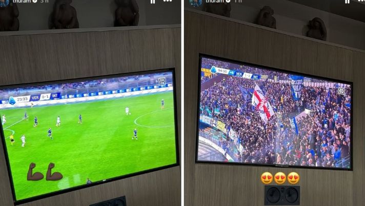 Thuram, Verona-Inter dal salotto: esultanza a distanza per il francese - immagine 1