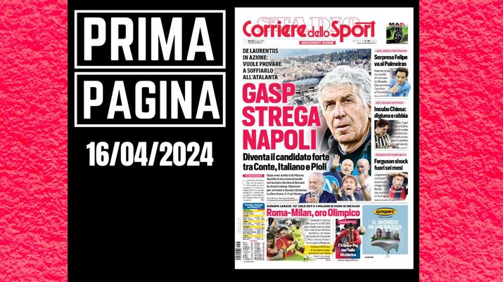 Prima pagina Corriere dello Sport: Roma-Milan, oro 'Olimpico' Prima pagina Corriere dello Sport: Roma-Milan, oro 'Olimpico'