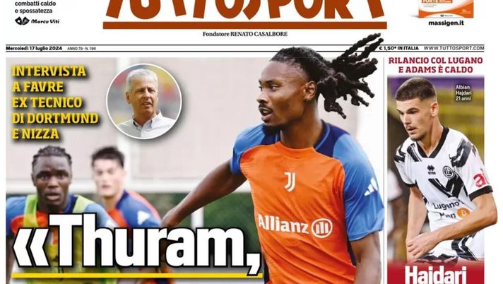 prima pagina tuttosport oggi