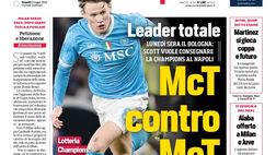 Prime pagine giornali sportivi oggi: il Napoli sui media