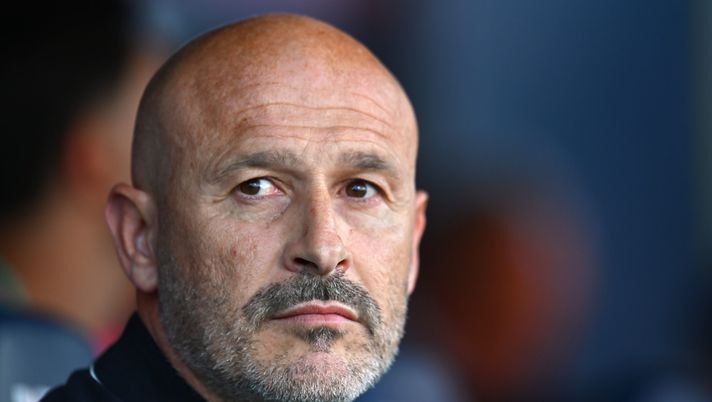 BOLOGNA, ITALY - MAY 23: Vincenzo Italiano head coach of Bologna FC during the Serie A match between Bologna FC 1909 and FC Internazionale at Renato Dall'Ara Stadium on May 23, 2026 in Bologna, Italy. (Photo by Alessandro Sabattini/Getty Images) italiano napoli
