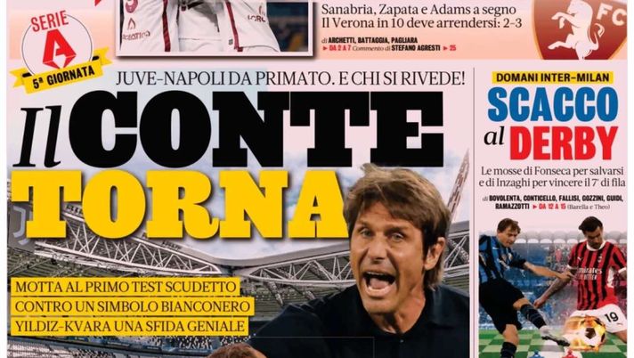 PRIMA PAGINA GAZZETTA DELLO SPORT OGGI: “Inzaghi al rinnovo, ci metto la firma”