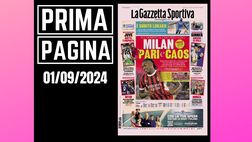 Prima pagina Gazzetta dello Sport: “Milan, pari e caos”