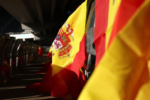 Dettaglio della bandiera spagnola all'interno dello stadio prima della partita del Gruppo B di UEFA Women's EURO 2025 tra Italia e Spagna allo Stadio Wankdorf, l'11 luglio 2025 a Berna, Svizzera. (Foto di Eddie Keogh/Getty Images) Italia-Spagna femminile: la Roja a caccia del record di gol all’Europeo 2025- immagine 2