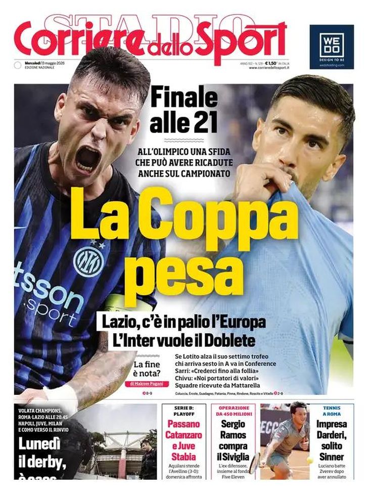 Le prime pagine dei quotidiani sportivi: “Coppa Mia”- immagine 3