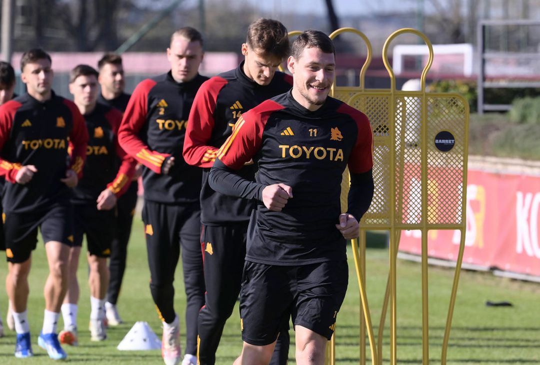 Roma, la rifinitura alla vigilia della sfida al Servette – FOTO GALLERY - immagine 41