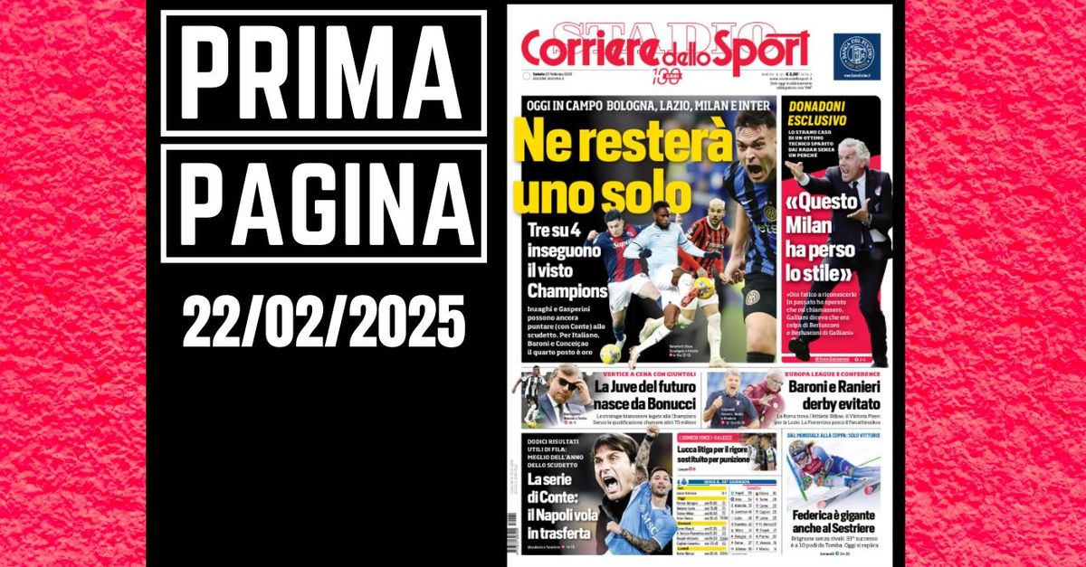 Prima pagina Corriere dello Sport – Donadoni: “Questo Milan ha perso lo stile”