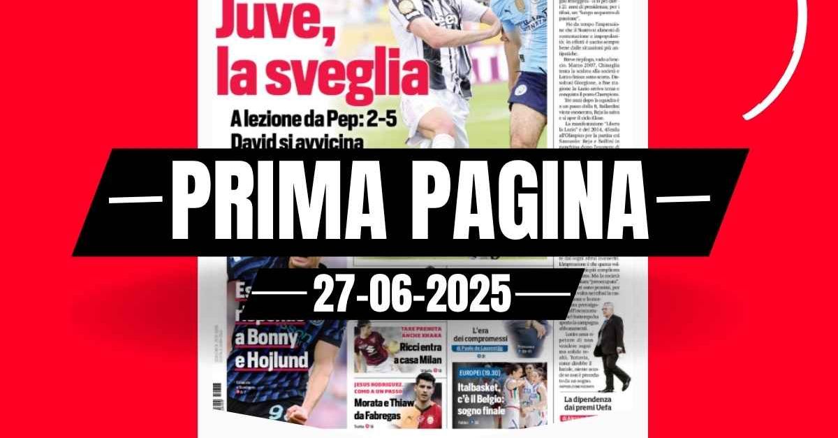 prima pagina corriere dello sport ricci entra a casa milan morata e thiaw 8230