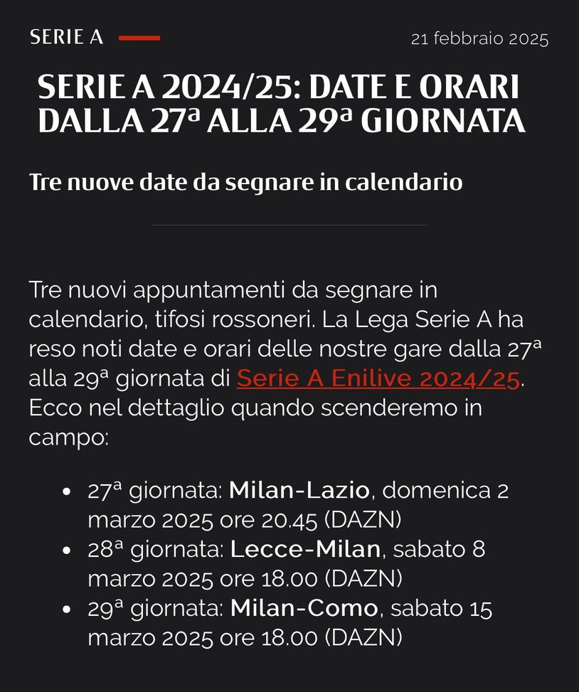 calendario-milan-date-orari-gare-lazio-lecce-como-lega