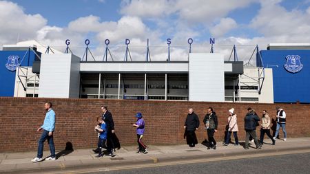 LIVERPOOL, ENGLAND - APRIL 06: A General view outside the stadium as fans start to arrive prior to the Premier League match between Everton FC and Burnley FC at Goodison Park on April 06, 2024 in Liverpool, England. (Photo by Matt McNulty/Getty Images) (Photo by Matt McNulty/Getty Images)