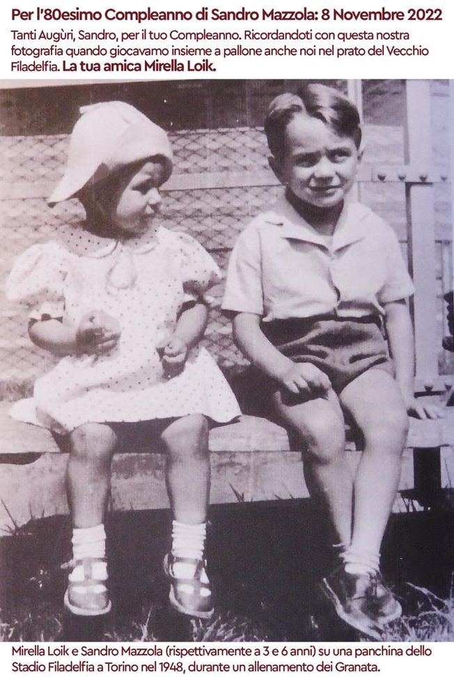Mirella Loik e Sandro Mazzola al Filadelfia