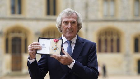 WINDSOR, ENGLAND - JUNE 28: Pat Jennings after being made a Commander of the Order of the British Empire by the Prince of Wales during an investiture ceremony at Windsor Castle on June 28, 2023 in Windsor, England. (Photo by Andrew Matthews - Pool/Getty Images)