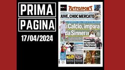 Prima pagina Tuttosport: “Calcio, impara da Sinner”