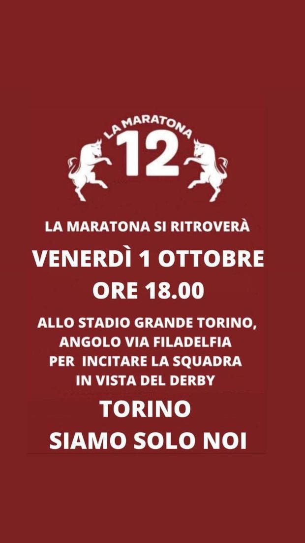 Torino verso il derby: durante la vigilia la Maratona caricherà la squadra- immagine 2