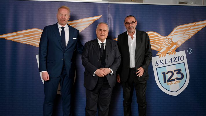 Tare, Lotito e Sarri Tare, Lotito e Sarri