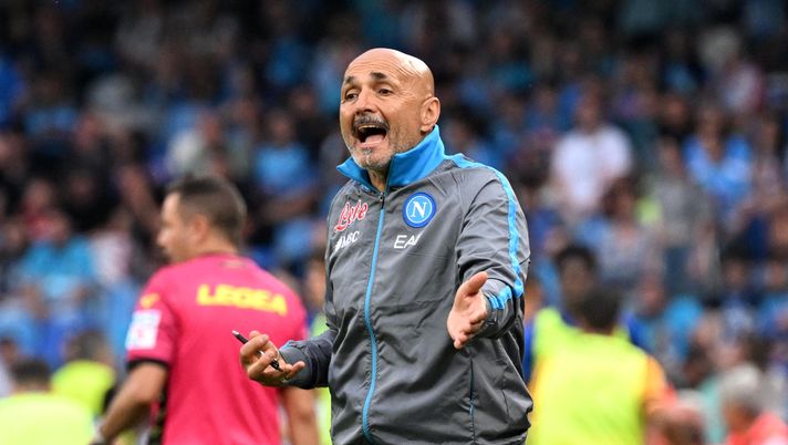 NAPLES, ITALY - JUNE 04: Luciano Spalletti, Head Coach of SSC Napoli, reacts during the Serie A match between SSC Napoli and UC Sampdoria at Stadio Diego Armando Maradona on June 04, 2023 in Naples, Italy. (Photo by Francesco Pecoraro/Getty Images) spalletti