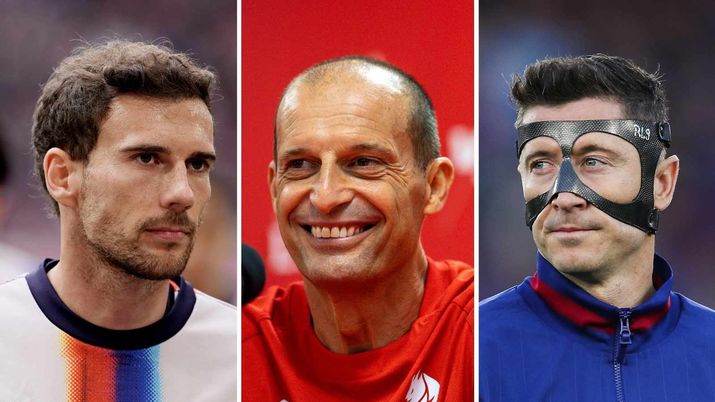 Leon Goretzka, Massimiliano Allegri e Robert Lewandowski