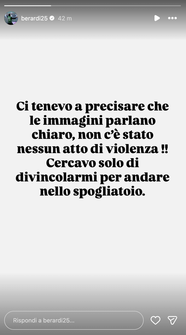 Sassuolo, Berardi fa chiarezza: “Nessuna violenza! Ho provato solo a liberarmi”- immagine 2