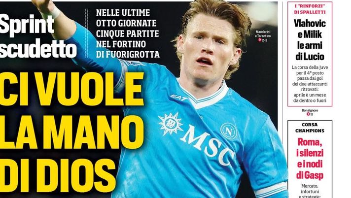 Prime pagine giornali sportivi oggi: il Napoli sui media- immagine 1
