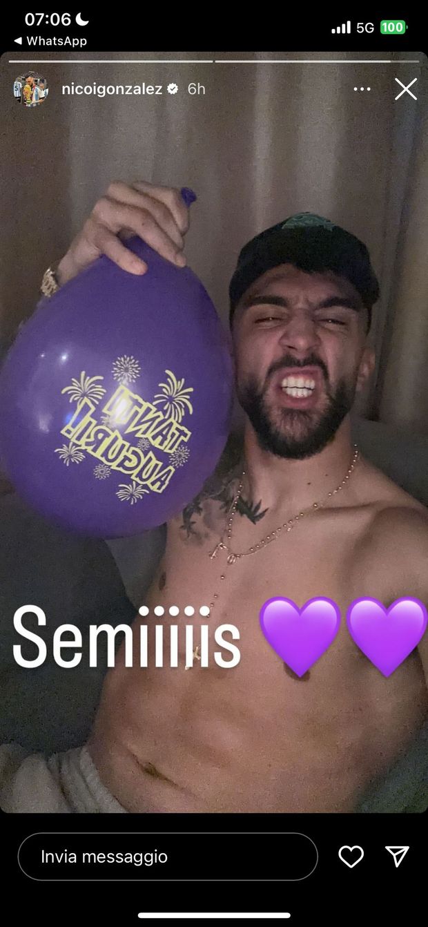 FOTO – Nico Gonzalez festeggia così la semifinale della Fiorentina- immagine 2