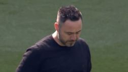 De Zerbi lascia il Brighton, standing ovation dei tifosi: e lui si commuove