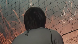 Mister Conte si emoziona per lo spettacolo dei fuochi d’artificio in suo onore