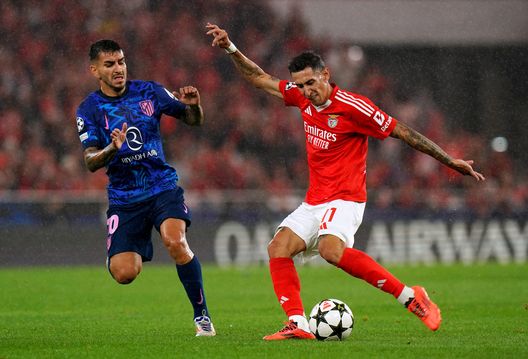 Angel Di Maria, Benfica, a segno nel 4-0 in Champions League contro l'Atletico Madrid (Photo by Gualter Fatia/Getty Images) Angel Di Maria, Benfica