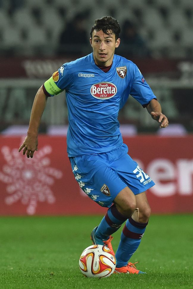 TURIN, ITALY - NOVEMBER 27: Matteo Darmian of Torino FC in action during the UEFA Europa League group B match between Torino FC and Club Brugge KV on November 27, 2014 in Turin, Italy. (Photo by Valerio Pennicino/Getty Images)