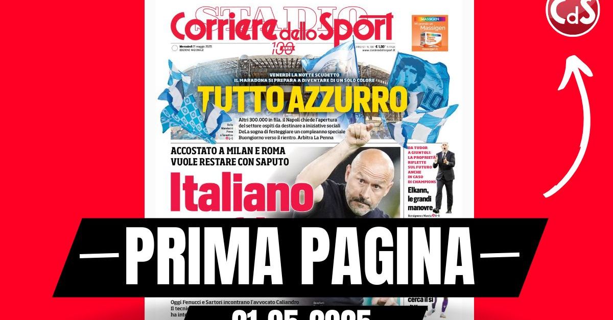 prima pagina corriere dello sport italiano si sfila ha scelto il bologna
