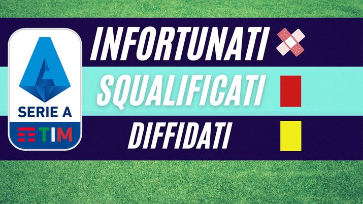 Serie A: Infortunati, squalificati, diffidati