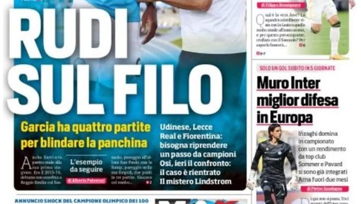 EDICOLA / CdS: Muro Inter, miglior difesa in Europa. Pavard e Sommer già integrati - immagine 1