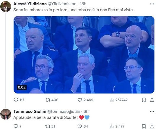 Inter-Cagliari: Scuffett ferma Calha, Infantino sbuffa. Giulini risponde sui social- immagine 2