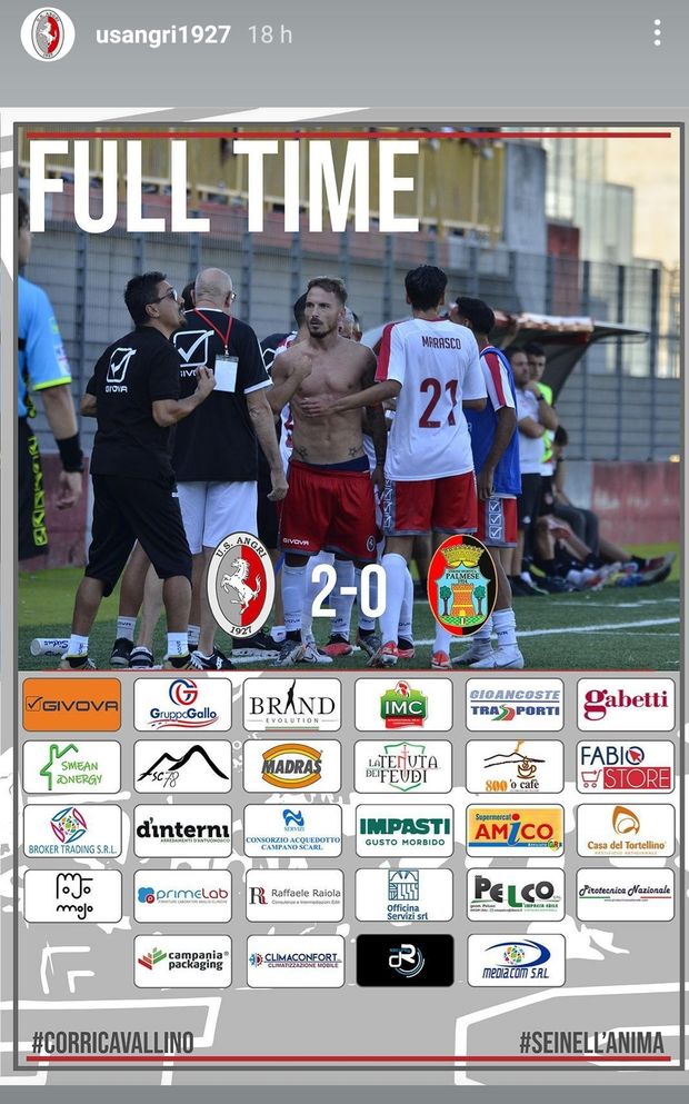 Serie D, l’Angri vince il derby contro la Palmese con la doppia firma di Longo- immagine 2