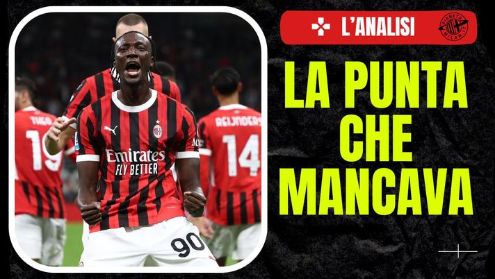 esultanza gol Abraham AC Milan Milan-Venezia 4-0 Serie A 2024-2025