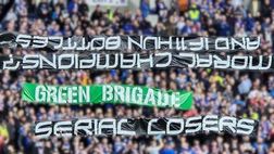 Glasgow, derby in arrivo: la curva Rangers espone gli striscioni rubati a quelli del Celtic!