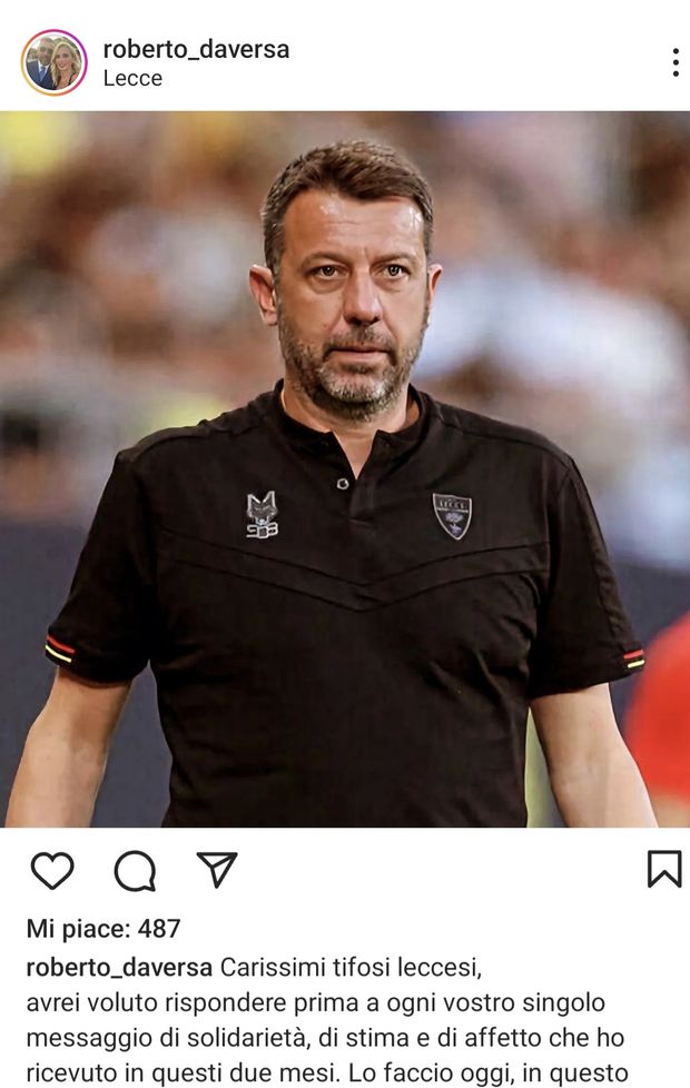 Lecce, D’Aversa sulla salvezza: “Ho sbagliato e pagato, ma adesso sono felicissimo”- immagine 2