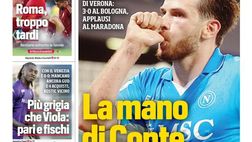 PRIMA PAGINA CORRIERE DELLO SPORT OGGI: “La mano di Conte: Napoli trasformato, Kvara fa il gigante”