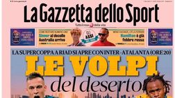 PRIMA PAGINA GAZZETTA DELLO SPORT OGGI: “Inzaghi e Gasp il meglio che c’è”