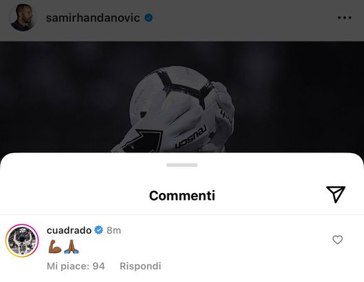 Handanovic, da Barella a Dumfries e Bastoni: grazie al capitano. E c’è anche il like di Cuadrado- immagine 3